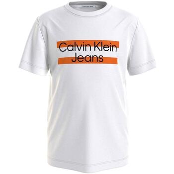 Textil Chlapecké Trička s krátkým rukávem Calvin Klein Jeans  Bílá