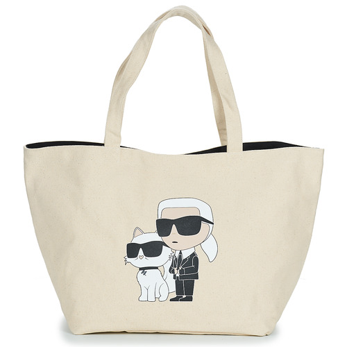 Taška Ženy Velké kabelky / Nákupní tašky Karl Lagerfeld K/IKONIK 2.0 K&C CANV SHOPPER Krémově bílá