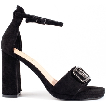 Boty Ženy Sandály Vinceza Výborné  sandály černé dámské na širokém podpatku 