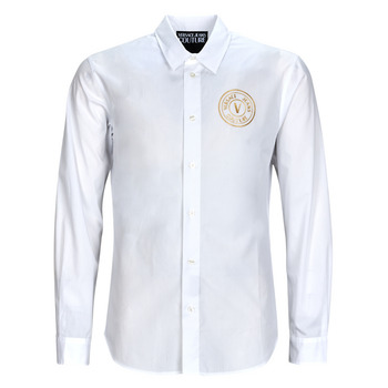 Textil Muži Košile s dlouhymi rukávy Versace Jeans Couture GALYS2 Bílá / Zlatá