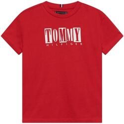 Textil Chlapecké Trička s krátkým rukávem Tommy Hilfiger  Červená