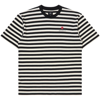 Textil Muži Trička & Pola Edwin Basic Stripe T-Shirt - Black/White           