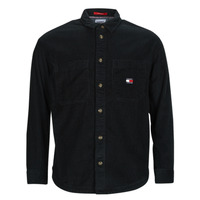 Textil Muži Košile s dlouhymi rukávy Tommy Jeans TJM CASUAL CORDUROY OVERSHIRT Černá