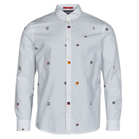Textil Muži Košile s dlouhymi rukávy Tommy Jeans TJM CLSC FLAG CRITTER SHIRT Bílá