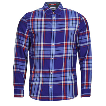 Textil Muži Košile s dlouhymi rukávy Tommy Jeans TJM CLSC ESSENTIAL CHECK SHIRT Tmavě modrá
