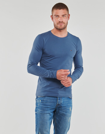 Textil Muži Trička s dlouhými rukávy Tommy Hilfiger STRETCH SLIM FIT LONG SLEEVE TEE Modrá