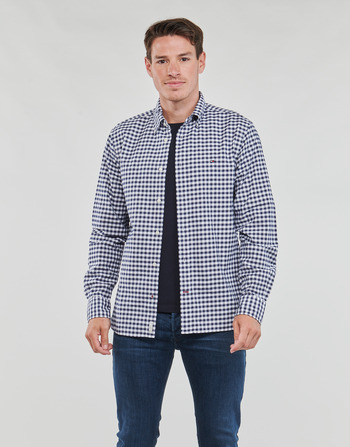 Textil Muži Košile s dlouhymi rukávy Tommy Hilfiger CLASSIC OXFORD GINGHAM RF SHIRT Modrá