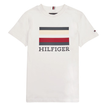 Textil Chlapecké Trička s krátkým rukávem Tommy Hilfiger TH LOGO TEE S/S Bílá