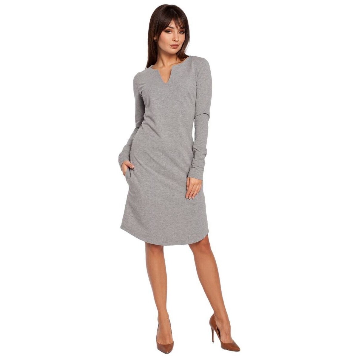 Textil Ženy Krátké šaty Bewear Dámské mini šaty Ingegerd B017 světle šedá Šedá