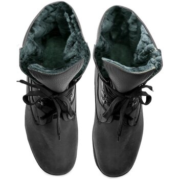 Arno Livex 410 černá nubuk pánská zimní kotníčková nadměrná obuv Černá