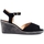 Boty Ženy Sandály W. Potocki Exkluzívní dámské  sandály černé na klínku 