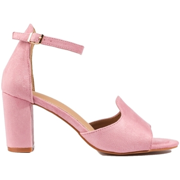 Boty Ženy Sandály W. Potocki Módní  sandály dámské růžové na širokém podpatku 