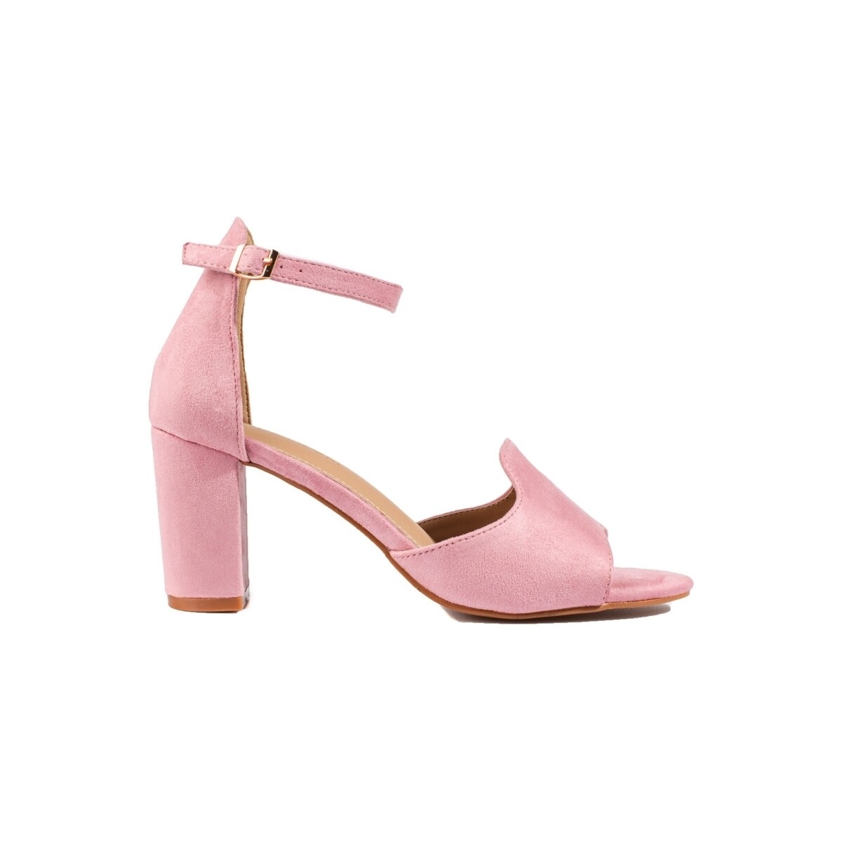 Boty Ženy Sandály W. Potocki Módní  sandály dámské růžové na širokém podpatku 