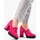 Boty Ženy Šněrovací polobotky  Vinceza Trendy dámské  polobotky růžové na širokém podpatku 