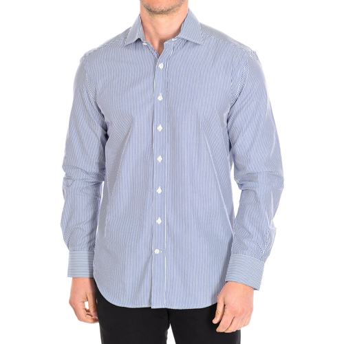 Textil Muži Košile s dlouhymi rukávy CafÃ© Coton AVOCATIER5-L-33LS Modrá