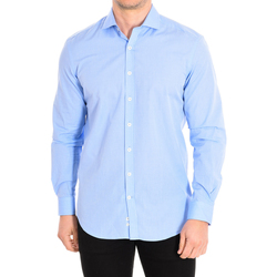 Textil Muži Košile s dlouhymi rukávy Cafe' Coton FILAFIL03-33LS Modrá