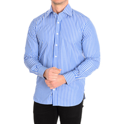 Textil Muži Košile s dlouhymi rukávy Cafe' Coton FUSTET4-77HLS Modrá