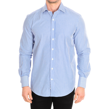 Textil Muži Košile s dlouhymi rukávy CafÃ© Coton ORLANDO4-G-55DC Modrá