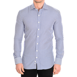 Textil Muži Košile s dlouhymi rukávy Cafe' Coton ORLANDO4-SLIM-33LS Modrá