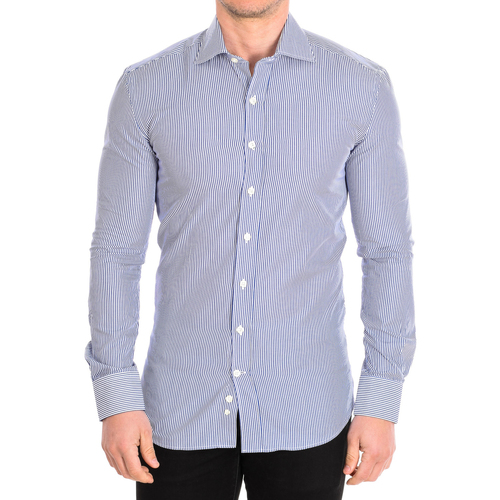 Textil Muži Košile s dlouhymi rukávy CafÃ© Coton ORLANDO4-SLIM-33LS Modrá