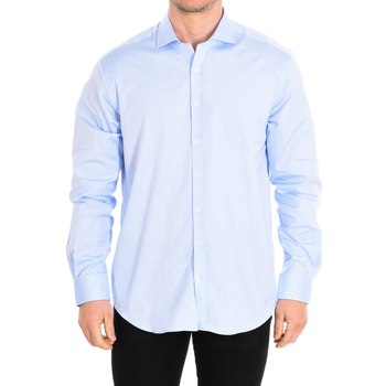 Textil Muži Košile s dlouhymi rukávy CafÃ© Coton PINPOINT03-55DC Modrá