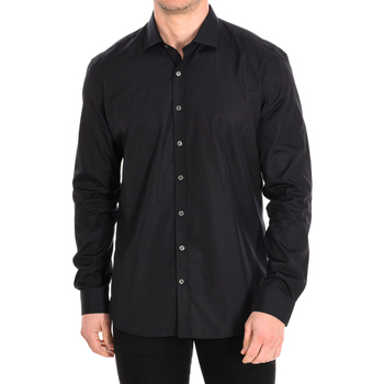 Textil Muži Košile s dlouhymi rukávy CafÃ© Coton POPELINE14-33LSLIM Černá