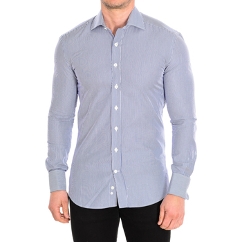 Textil Muži Košile s dlouhymi rukávy CafÃ© Coton THYM5-SLIM-55DCS Modrá