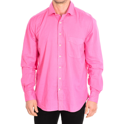 Textil Muži Košile s dlouhymi rukávy CafÃ© Coton VOLILE6-22LS Růžová