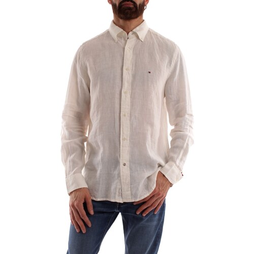 Textil Muži Košile s dlouhymi rukávy Tommy Hilfiger MW0MW30897 Bílá
