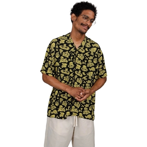 Textil Muži Košile s dlouhymi rukávy Brava Fabrics Veranoir Faes Shirt - Lemon Černá