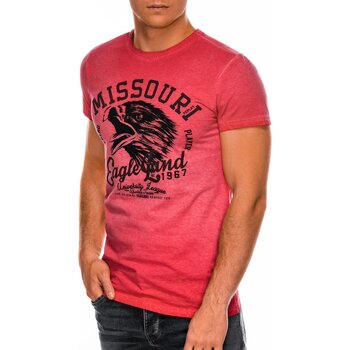 Ombre Pánské tričko s potiskem Missouri červené Červená