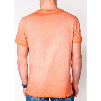Ombre Pánské tričko s potiskem Retreat oranžové Oranžová