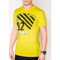 Textil Muži Trička s krátkým rukávem Ombre Pánské tričko s potiskem Final žluté S Žlutá
