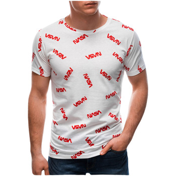 Textil Muži Trička s krátkým rukávem Deoti Pánské tričko s potiskem Norton bílo-červená Bílá/Červená