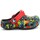 Boty Děti Šněrovací polobotky  & Šněrovací společenská obuv Crocs Classic Tie Dye Graphic Kids Clog T Červené, Černé