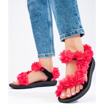 Pk Designové dámské růžové  sandály bez podpatku 