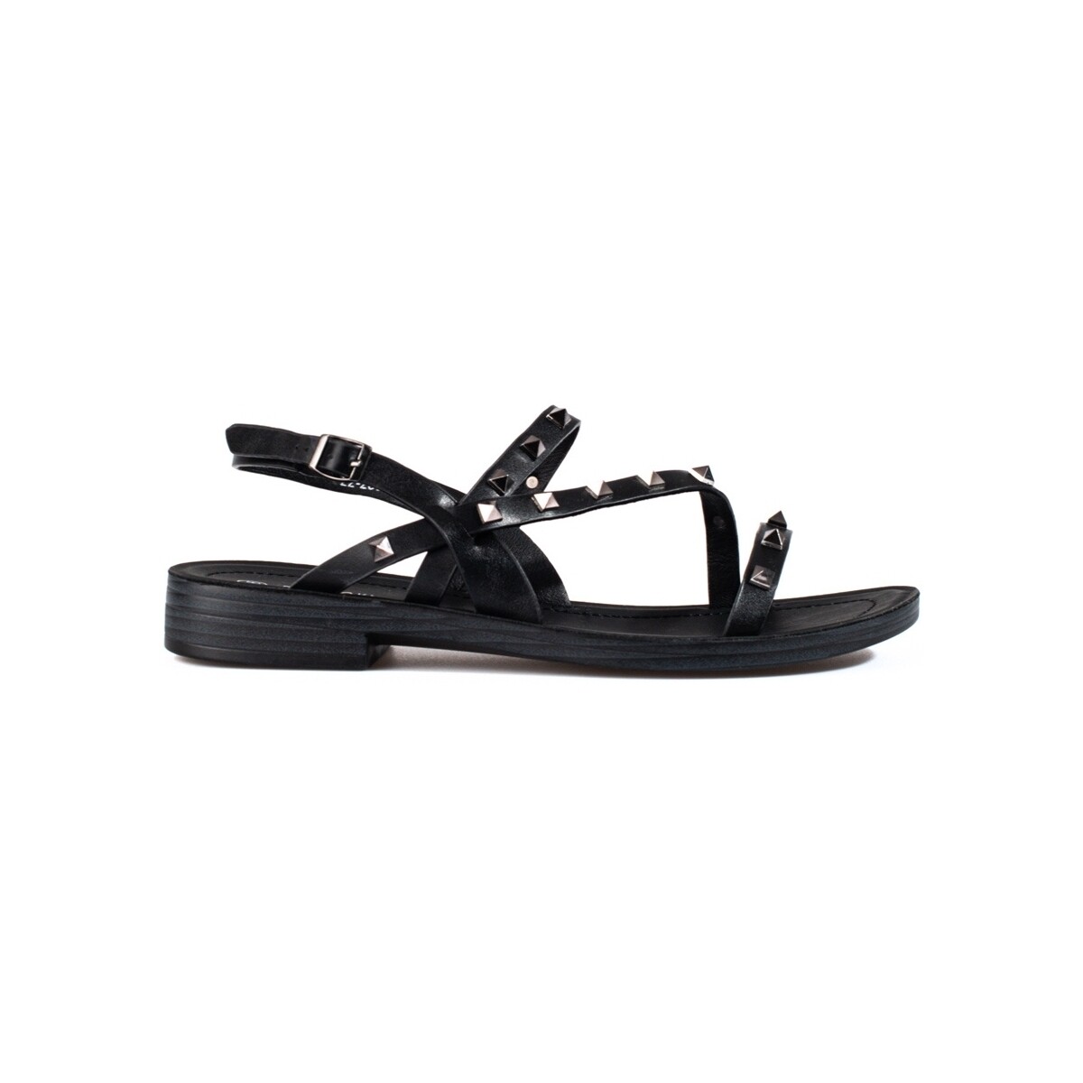 Boty Ženy Sandály W. Potocki Designové dámské černé  sandály bez podpatku 