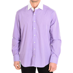 Textil Muži Košile s dlouhymi rukávy Cafe' Coton BOATING1-33LSW Fialová