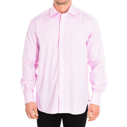 Textil Muži Košile s dlouhymi rukávy Cafe' Coton MIMOSA6-77HDC Růžová