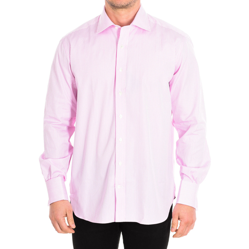 Textil Muži Košile s dlouhymi rukávy CafÃ© Coton MIMOSA6-77HDC Růžová