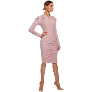 Textil Ženy Krátké šaty Made Of Emotion Dámské společenské šaty Torel M547 pudrová Růžová