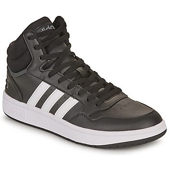 Boty Muži Kotníkové tenisky Adidas Sportswear HOOPS 3.0 MID Černá / Bílá