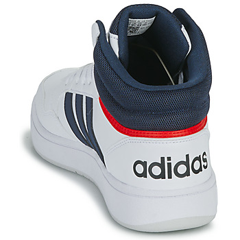 Adidas Sportswear HOOPS 3.0 MID Bílá / Tmavě modrá / Červená
