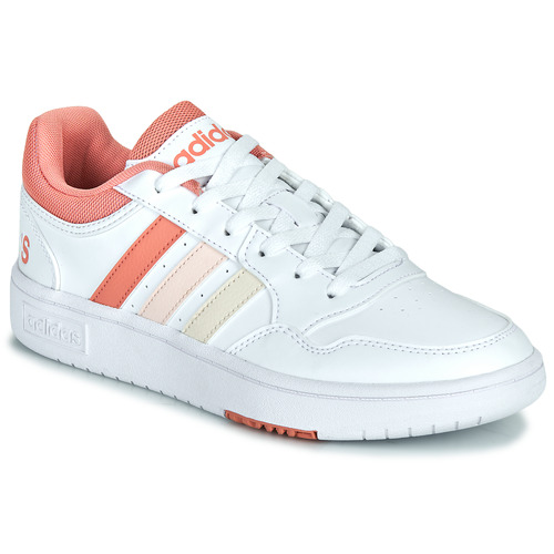 Boty Ženy Nízké tenisky Adidas Sportswear HOOPS 3.0 W Bílá / Růžová