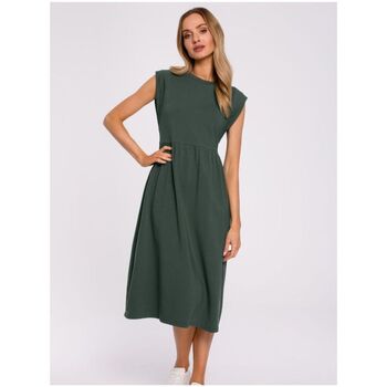 Textil Ženy Krátké šaty Made Of Emotion Dámské midi šaty Lagoon M581 zelená L Zelená