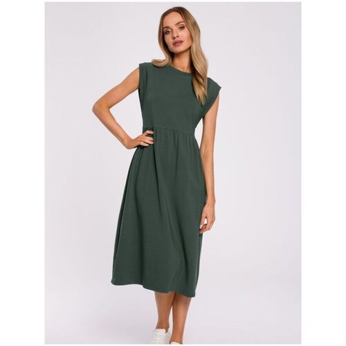 Textil Ženy Krátké šaty Made Of Emotion Dámské midi šaty Lagoon M581 zelená Zelená