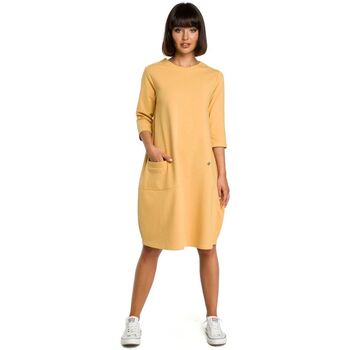 Textil Ženy Krátké šaty Bewear Dámské midi šaty Czesl B083 žlutá Žlutá