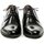 Boty Muži Šněrovací společenská obuv Conhpol C6757 černé pánské společenské polobotky šíře H Černá