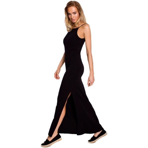 Textil Ženy Krátké šaty Made Of Emotion Dámské maxi šaty Pomu M432 černá Černá