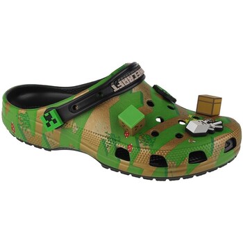 Boty Šněrovací polobotky  & Šněrovací společenská obuv Crocs Elevated Minecraft Classic Zelené, Hnědé